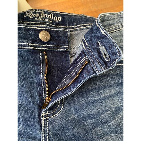 Love Indigo Bootcut Embordered Denim Jeans Women Size 10 - Picture 11 of 11